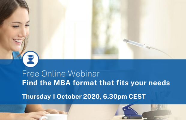 Webinar: find the MBA format that fits your needs