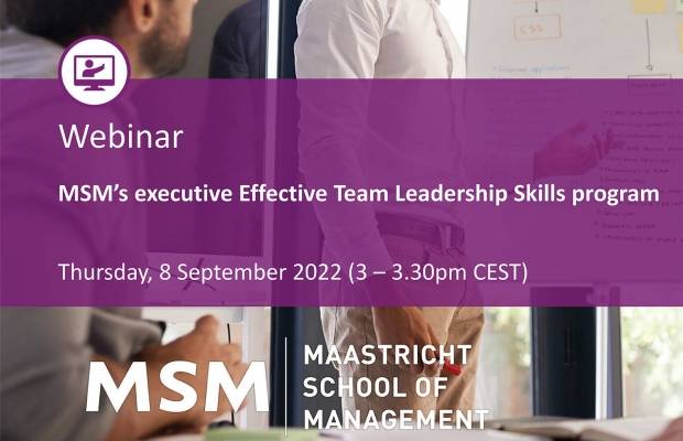 Webinar: MSM's executive “Effective Team Leadership Skills